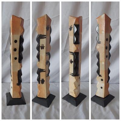 Terry Gess Abstract Stoneware Vase (FP-BBL)