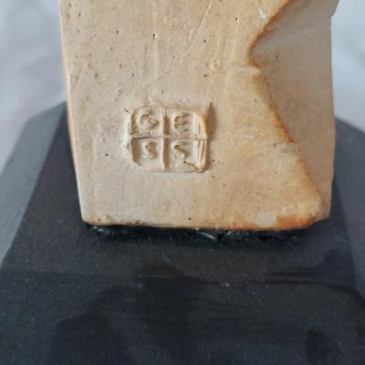 Terry Gess Abstract Stoneware Vase (FP-BBL)