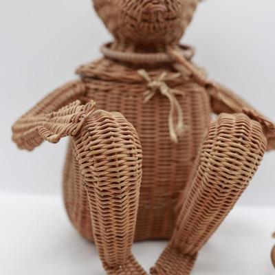 Vintage Wicker Monkey Purse Basket