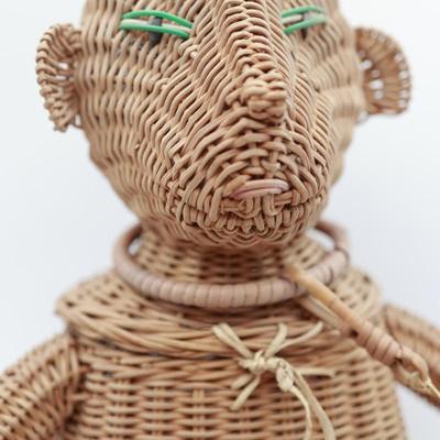 Vintage Wicker Monkey Purse Basket