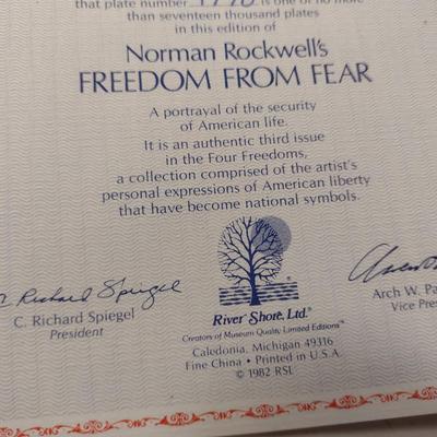 Norman Rockwell Collector's Plates with Original Boxes- Four Pieces (Choice A)