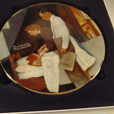Norman Rockwell Collector's Plates with Original Boxes- Four Pieces (Choice B)