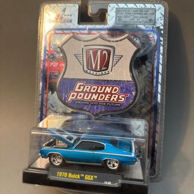 M2 Machines - Ground Pounders - 1970 Blue Buick GSX 12-02 - Die Cast 1:64