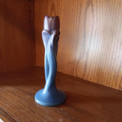 VAN BRIGGLE TULIP CANDLESTICK HOLDER