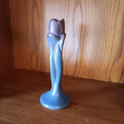 VAN BRIGGLE TULIP CANDLESTICK HOLDER