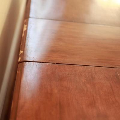 Vintage Dining Table with Carved Base and Center Leaf