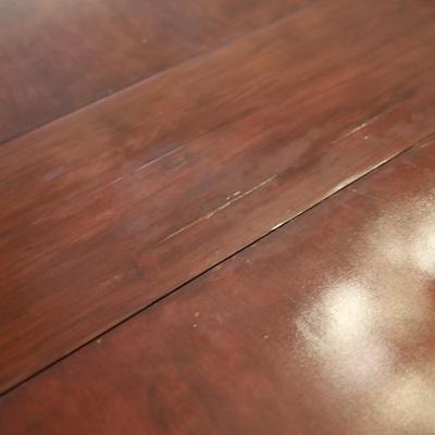 Vintage Dining Table with Carved Base and Center Leaf