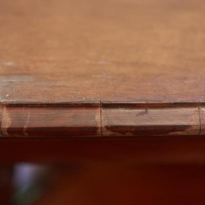 Vintage Dining Table with Carved Base and Center Leaf