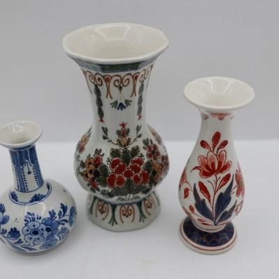 Delft Blue & Polychrome Vases