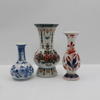Delft Blue & Polychrome Vases