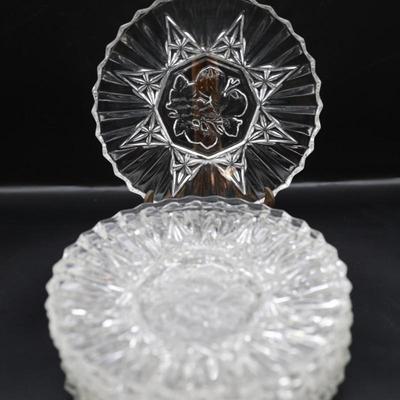 Vintage Federal Glass Pioneer 8" Plate Set