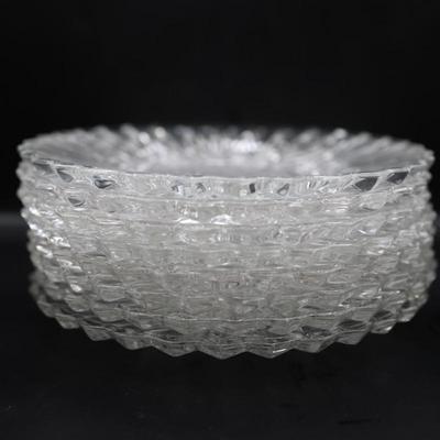 Vintage Federal Glass Pioneer 8" Plate Set