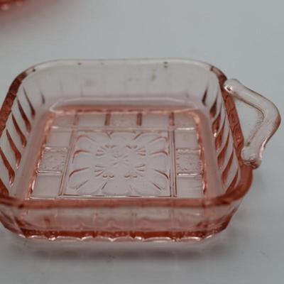 Collection of Pink Depression Glass