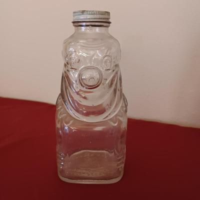 2 VINTAGE GLASS COIN BANKS