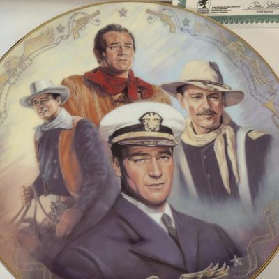 John Wayne Tribute Limited Edition Plate- 6162/9500- Comes with COA and Original Box