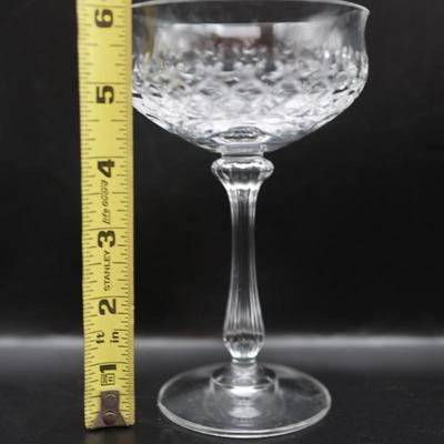 Cut Crystal Coupe Glasses - Set of 8