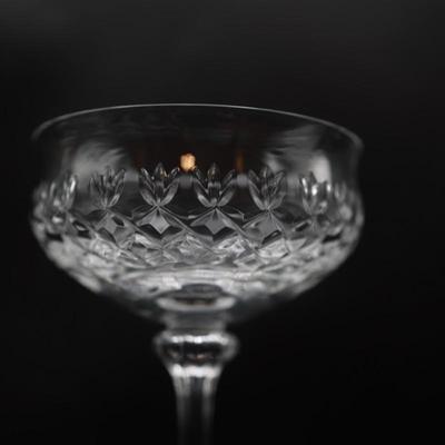 Cut Crystal Coupe Glasses - Set of 8