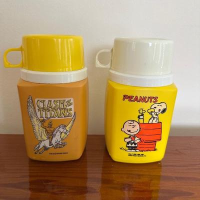 Peanuts / Clash of The Titans Vintage Thermoses