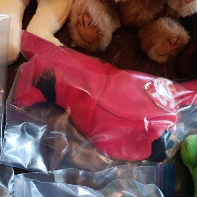LIKE NEW STANDARD SIZE TY BEANIE BABIES WITH SOME MCDONALD'S BEANIE BABIES