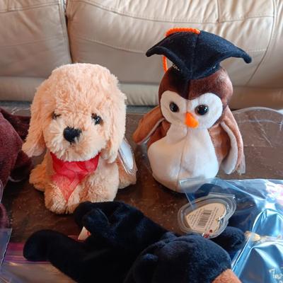 LIKE NEW STANDARD SIZE TY BEANIE BABIES WITH SOME MCDONALD'S BEANIE BABIES