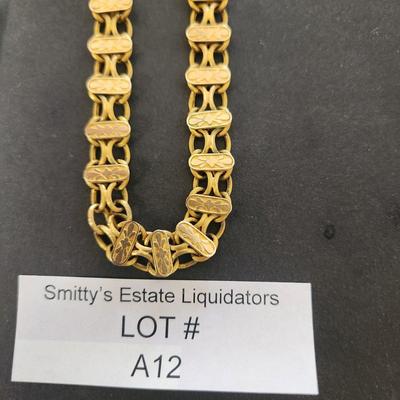 Antique Gold Necklace 14 KT Gold 20" 28.84 Grams