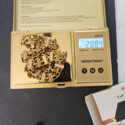 Antique Gold Necklace 14 KT Gold 20" 28.84 Grams
