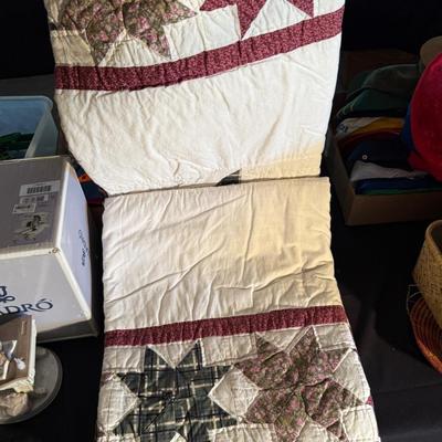 Sale Photo Thumbnail #31: hand made vintage quilt as shown