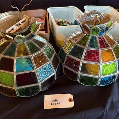 Sale Photo Thumbnail #35: multi-color vintage light fixtures as shown