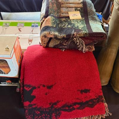 Sale Photo Thumbnail #68: 3 assorted throw blankets as shown