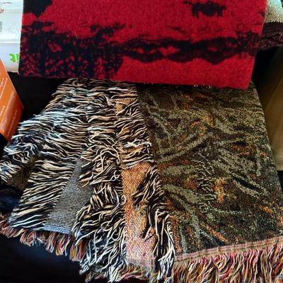 Sale Photo Thumbnail #69: 3 assorted throw blankets as shown
