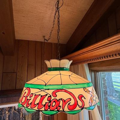 Sale Photo Thumbnail #102: Colorful acrylic Billiards hanging lighit on long chain