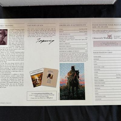 Howard Terpning “Last Ray of Sun” Ltd Edition Print w/book