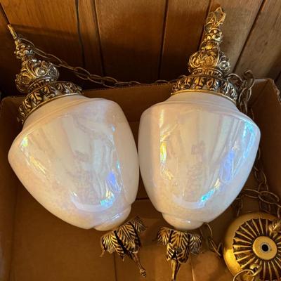 Sale Photo Thumbnail #131: pair of matching vintage light fixtures as shown