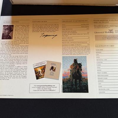 Sale Photo Thumbnail #151: #839/950 signed Terpning Last Ray of Sun w/collector book