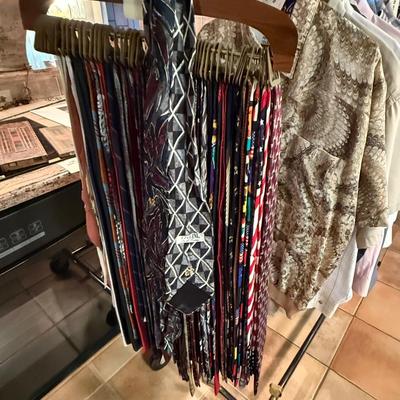 Sale Photo Thumbnail #160: Tons of Men’s Neckties & 1 pair Suspenders as shown