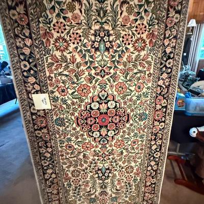 Sale Photo Thumbnail #170: 6’ l x 32”w multi-colored runner/rug as shown