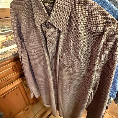 Sale Photo Thumbnail #173: 4 Stetson Men’s  Shirts - 1 short sleeve & 3 long sleeved