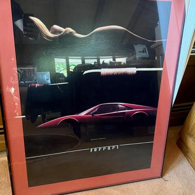 Sale Photo Thumbnail #223: Framed Ferrari Car Poster as shown