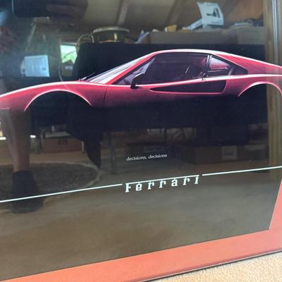 Sale Photo Thumbnail #224: Framed Ferrari Car Poster as shown