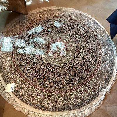 Sale Photo Thumbnail #240: 54” diameter colorful round rug as shown