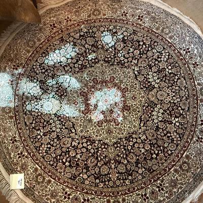Sale Photo Thumbnail #241: 54” diameter colorful round rug as shown
