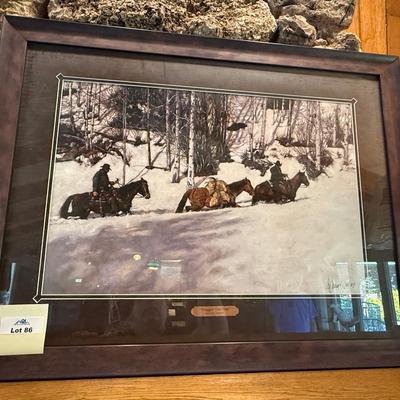 Sale Photo Thumbnail #244: 1 of 50 Artist Proof Craig Tennant signed winter horse art