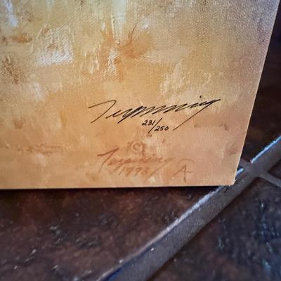 Sale Photo Thumbnail #254: 232/250 signed Howard Terpning Native Canvas 55”x35”