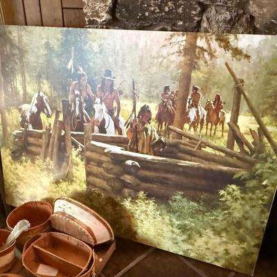 Sale Photo Thumbnail #267: 179 of 200 Howard Terpning unframed canvas as shown 50” x 36”