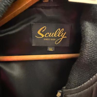 Sale Photo Thumbnail #280: Extra Large Men's Black & Tan Leather Scully Jacket/Coat