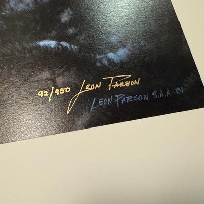 Sale Photo Thumbnail #306: #92/950 signed Leon Parson Deer themed unframed lithograph