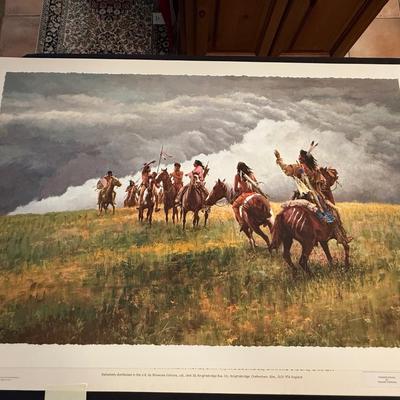 Sale Photo Thumbnail #319: Limited edition print #125/425 Howard Terpning “Thunder Speaks” print