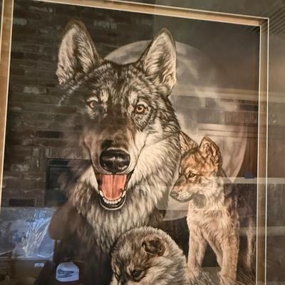 Sale Photo Thumbnail #328: Joanne Graham print of Wolves titled “A Wolf Experience”