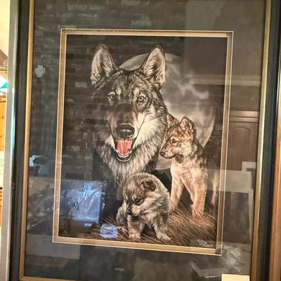 Sale Photo Thumbnail #327: Joanne Graham print of Wolves titled “A Wolf Experience”