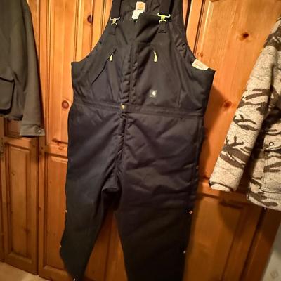 Sale Photo Thumbnail #333: New pair of Carhart Bib Coveralls Size 50 x 28 - Black
